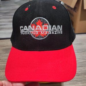 Canadian Trucker Magazine baseball cap / hat black & red